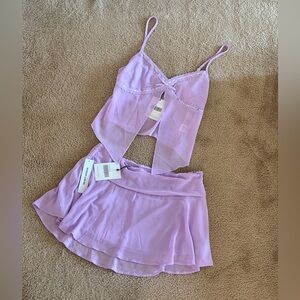Princess Polly Lilac Top and Skirt SET